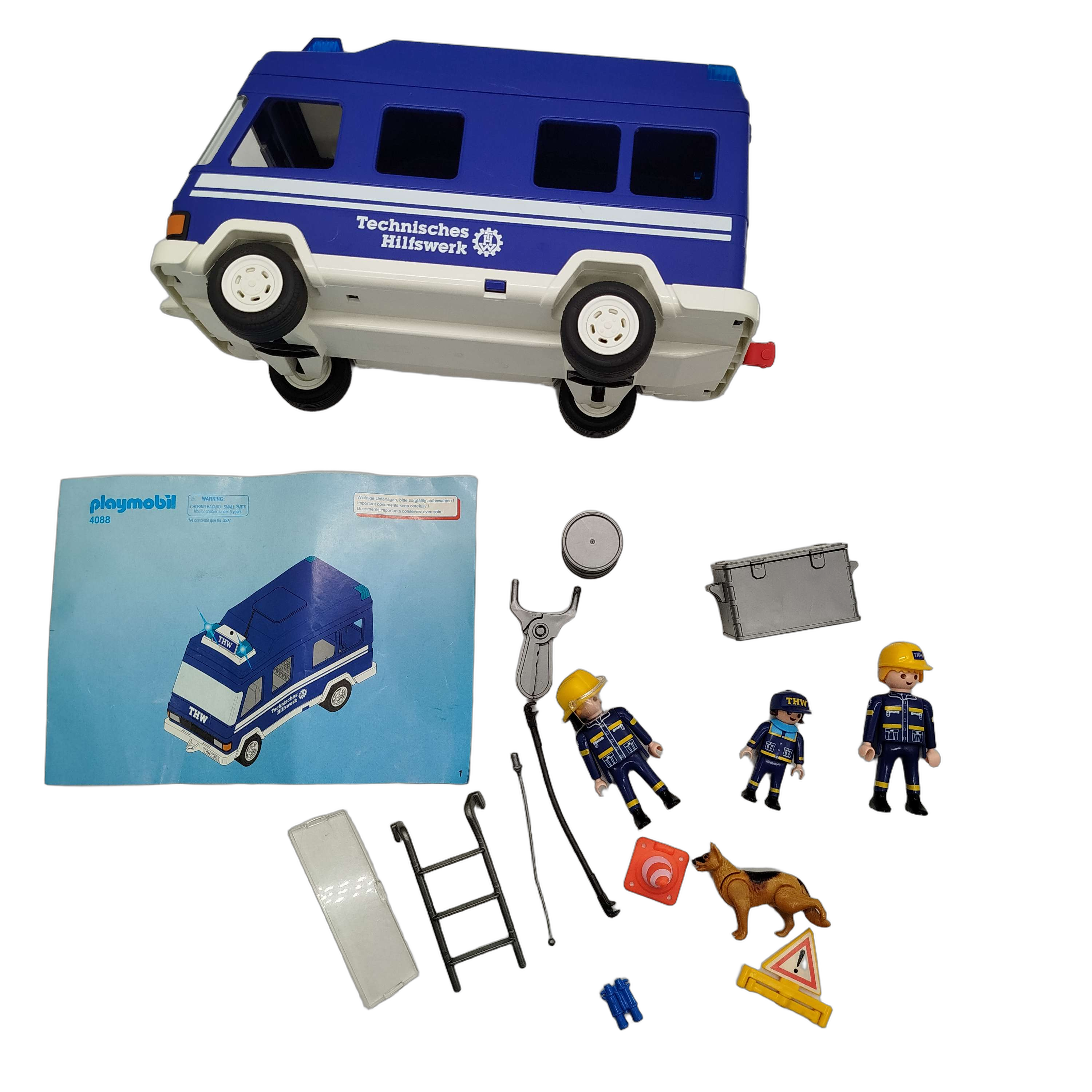 Playmobil Bundle THW 4068 4088 großes Set Fahrzeug & Figuren